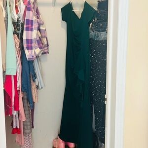 Emerald green formal dress